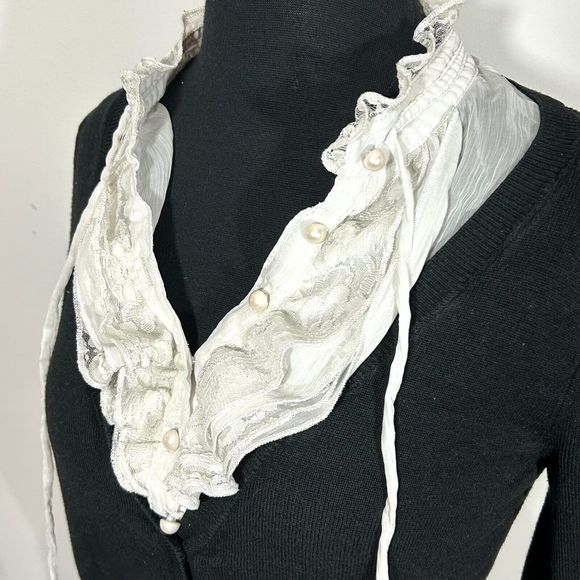 Club Cocoa Ruffle Layer Cardigan Black - Picture 3 of 5